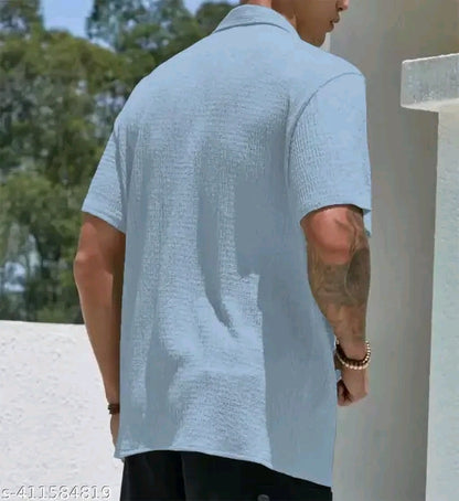 Mens Popcorn Half Shirt