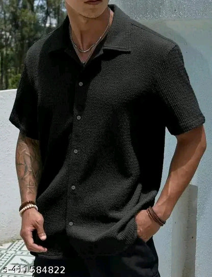 Mens Popcorn Half Shirt