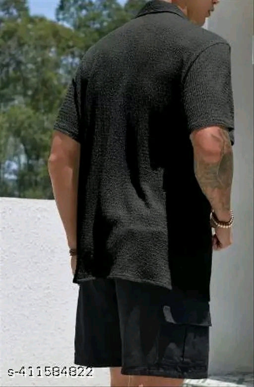 Mens Popcorn Half Shirt