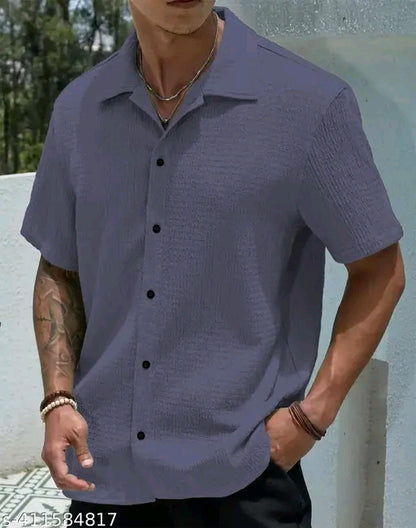 Mens Popcorn Half Shirt