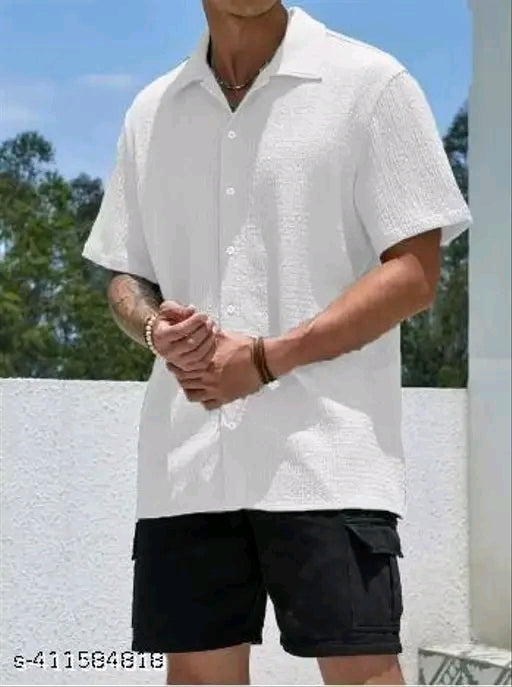 Mens Popcorn Half Shirt